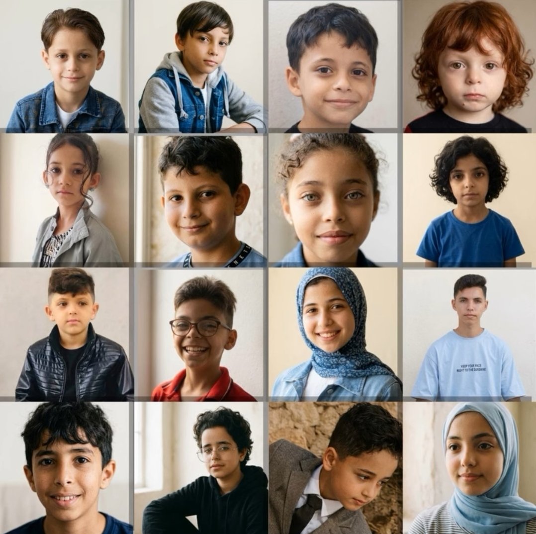 عدد من أطفال عائلتنا الشهداء خلال حرب الإبادة