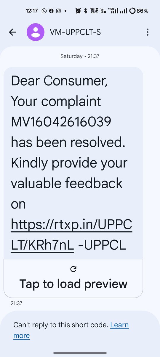 roopeshsingh678's tweet photo. @MVVNLHQ @DainikBhaskar @DainikbhaskarLk @upbhaskar @UPPCLLKO @CMOfficeUP @aksharmaBharat @consumerforum_ @Uppolice @Mvvnlcisgomti2 Complaint has been marked as resolved without any actual resolution. No one visited, no one called, no one even bothered to check. They just marked it resolved without doing anything on the ground. https://t.co/08HLZd7e5d