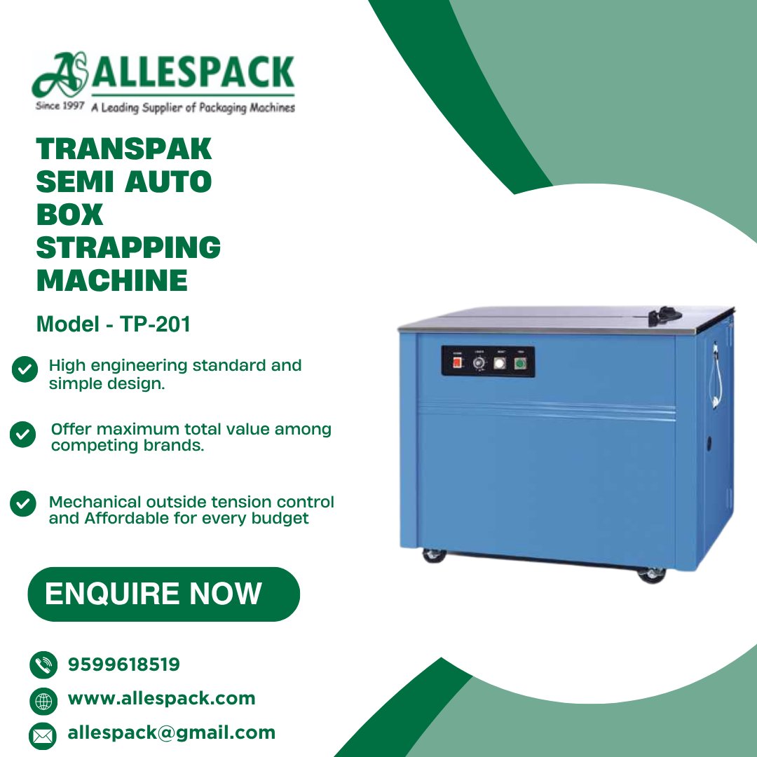allespack's tweet photo. π¦ Transpak Semi Auto Box Strapping Machine β TP-201
π 9599618519
π§ allespack@gmail.com
π https://t.co/uRdCPAvUJC
#Allespack #Transpak #StrappingMachine #BoxStrappingMachine #PackagingMachine #IndustrialPackaging #WarehouseSolutions #Manufacturing #Automation https://t.co/kneSHpeOcB