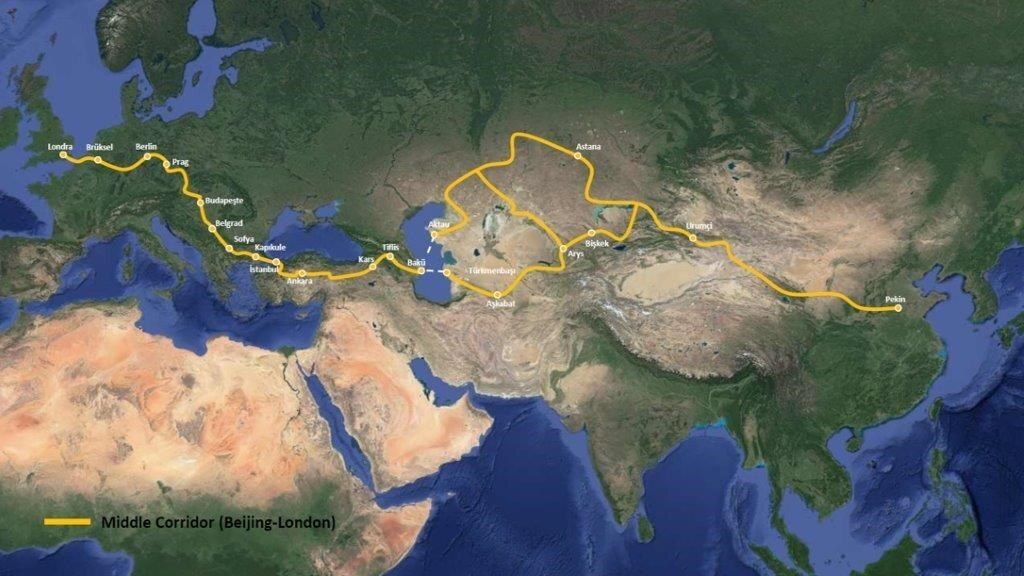 GeoBriefGlobal's tweet photo. As Iran retightens its control over the Hormuz Strait, the Turkish government is busy promoting a pair of predominantly land-based trade corridors, one of which is explicitly designed to facilitate the export of Gulf energy and fertilizers without using Hormuz. https://t.co/1fCOV9mTlj
