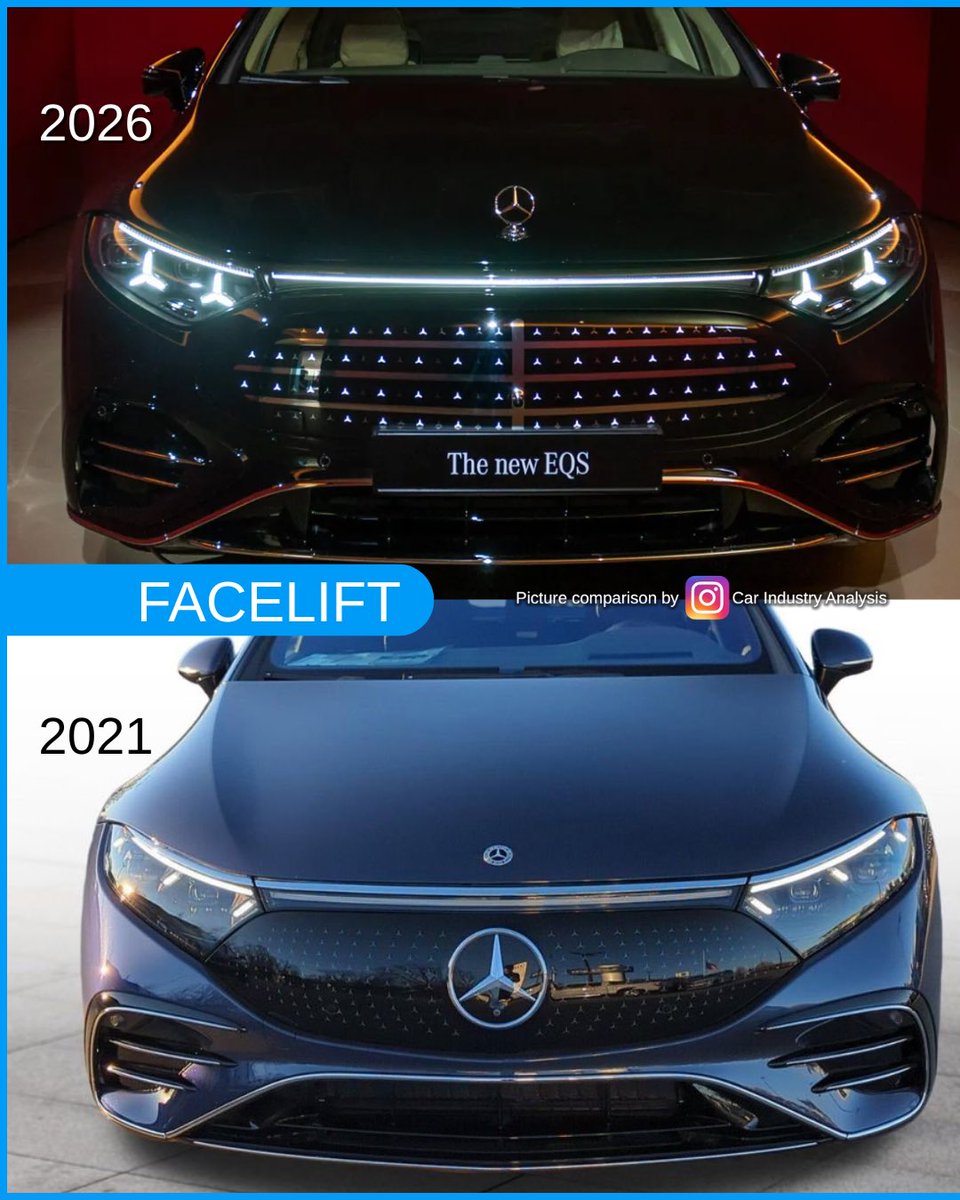lovecarindustry's tweet image. As Mercedes reconfigures its EV strategy, it tries to gain time with the current lineup. The EQS, presented in April 2021, gets ready for a second chance.

What do you think of this new look for this controversial electric flagship?

#carindustryanalysis #felipemunoz #automotive