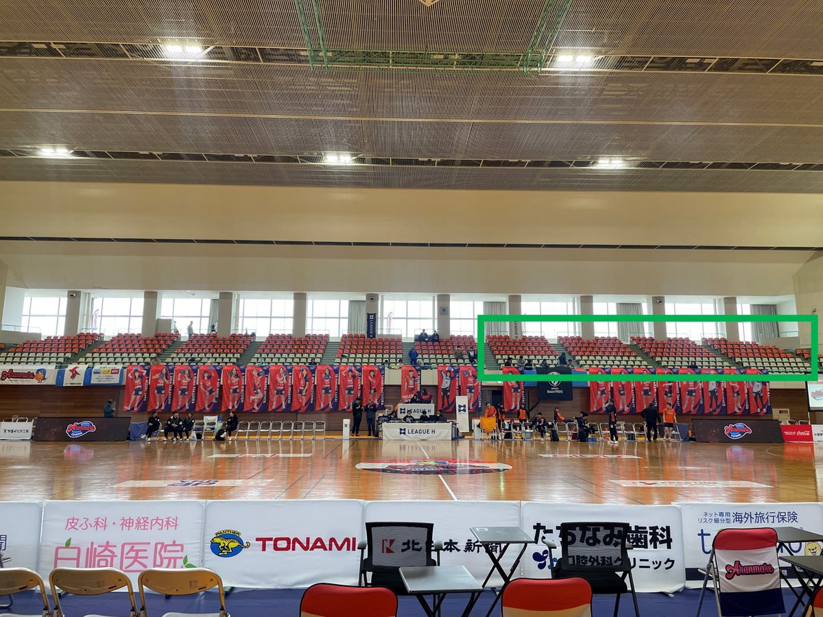 🍊 4月25日 HOMEGAME情報 🍊
北陸ダービー、負けられない戦いが待っています🔥

画像の緑の■エリアには石川の応援団エリアを設置します！
富山も一丸となって、会場を熱く盛り上げてください📣

選手たちへの熱い応援をよろしくお願いいたします🙌💪

#アランマーレ富山
#ハンドボール
#富山県