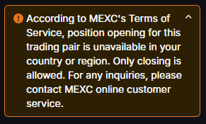BnAlphaChecker's tweet photo. MEXC banned PEACE in Ukraine, Russia, and several other countries.

Today, the #MEXC exchange listed the $PEACE token, allowing it to be traded in Ukraine, and literally minutes later, that access was revoked.

Why are trading restricted again and again for so many regions?
Are traders from these countries really interfering with your business? Immediately after the ban, trading in the token practically died. What's the point?