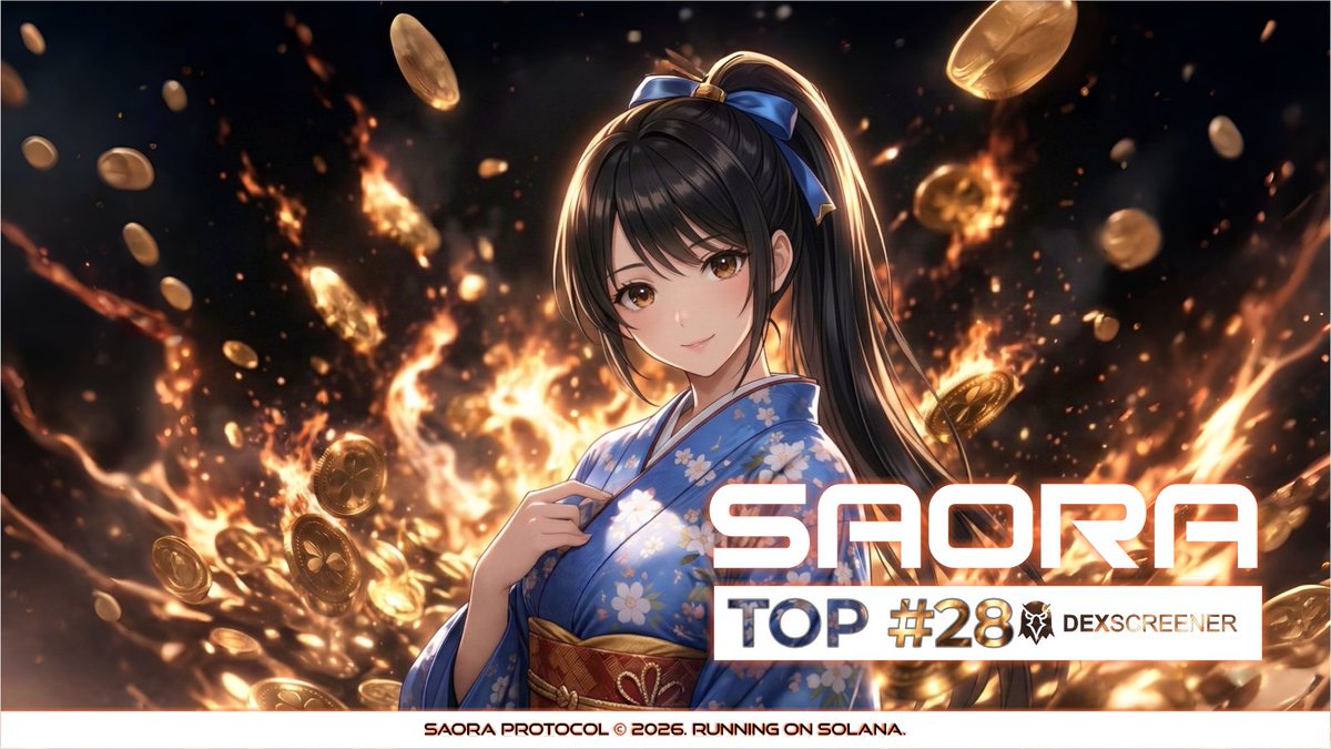 saoraai's tweet photo. $SAORA is storming the Dexscreener charts. now at #28 and rising ⚡
https://t.co/MhPfVNnydO https://t.co/caDzqJIre0