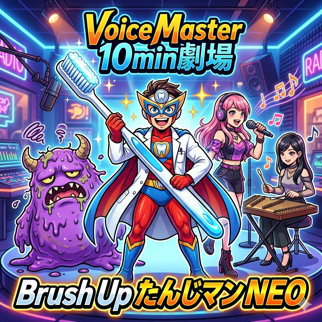 YESfm781's tweet photo. 📻YES-fm(78.1) 火曜21:30は『Voice Master 10min劇場 / Brush Up たんじマン NEO』🦸♂️ 歯医者へ通うのが難しい方必見!たんじマンが「訪問歯科診療」を詳しく解説🦷✨壱城さんおすすめの素敵なジャズも🎧 宿敵ネオプラークマンJrも登場😈 #YESfm #VoiceMaster #たんじマン https://t.co/HvCT4yAgJa