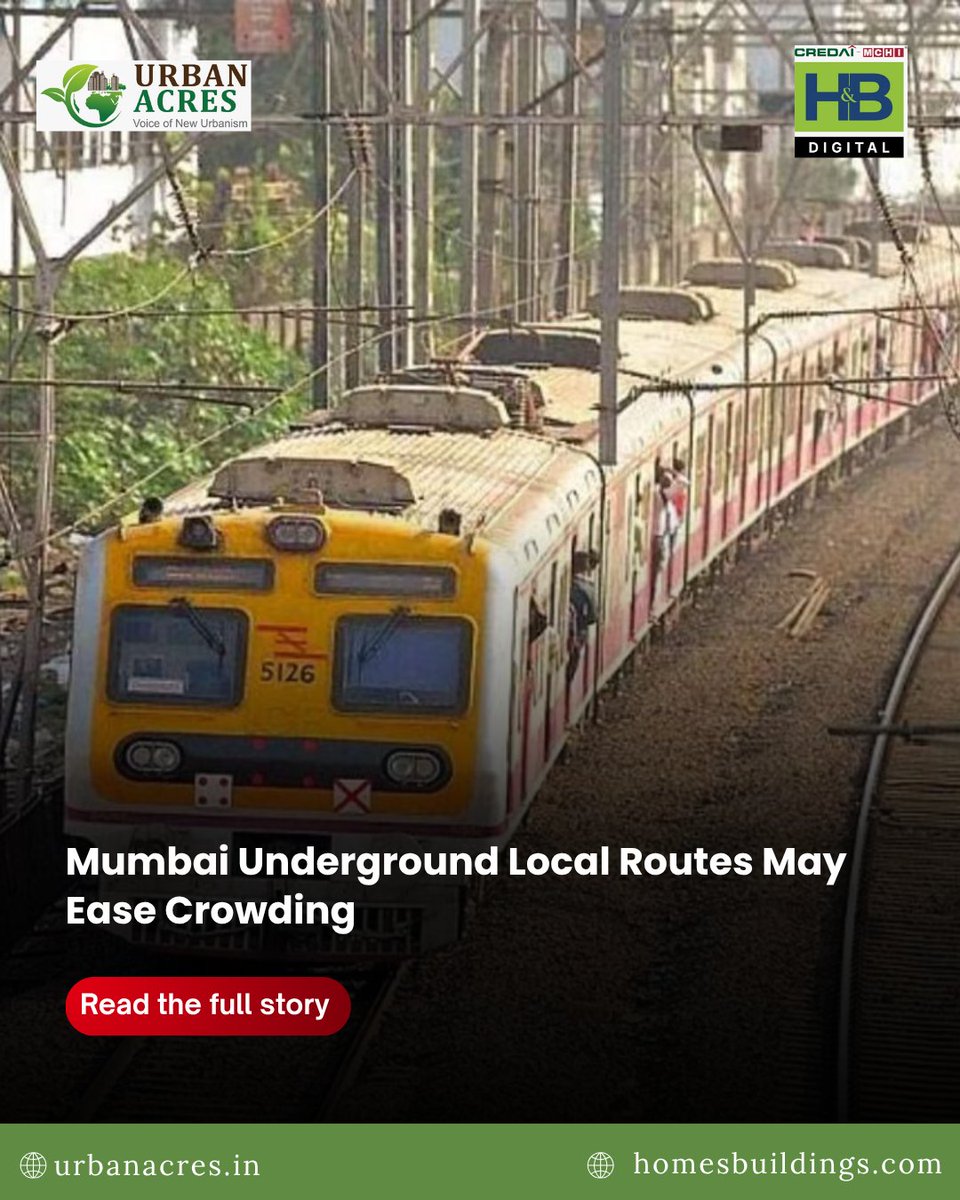 TheUrbanAcres's tweet image. Mumbai explores underground suburban rail corridors to tackle overcrowding and land constraints. The study signals a potential shift toward high-capacity transit solutions for future urban mobility. 

Read more: urbanacres.in/mumbai-undergr…

#Mumbai #Rail #Metro #Underground