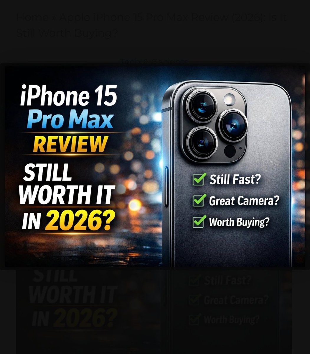 confirmbiz's tweet image. 📱 Thinking of buying the iPhone 15 Pro Max in 2026?

It’s still powerful… but is it worth your money today?

Here’s a full breakdown of performance, camera &amp;amp; value 👇
confirmbiz.com/iphone-15-pro-…

#iPhone #TechReview #Apple