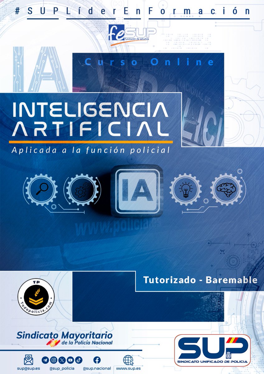 sup_formacion's tweet image. 👩‍🎓Formación #online @fesup_org 
En abril tienes cursos de #ascensos, #Actualización,
#Motocicleta, #InteligenciaArtificial y Prueba #Testifical. Y puedes apuntarte a #LenguadeSignos
#SUPLíderEnFormación
¡Prepárate con los mejores!
supformacion.es
