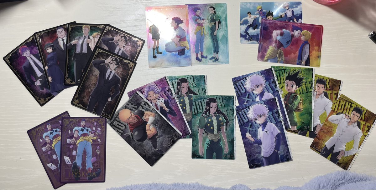 HMercury87's tweet photo. HUNTER×HUNTERのイタジャガ、キルア箔押しでないよーーーーーー｡ﾟ(ﾟ´ω`ﾟ)ﾟ｡
ヒソカ２枚でたよぅﾟ(ﾟ`ω´ ﾟ)ﾟ
身内にファンがいないから交換もできん泣くマジで https://t.co/I9zEm3N4ua