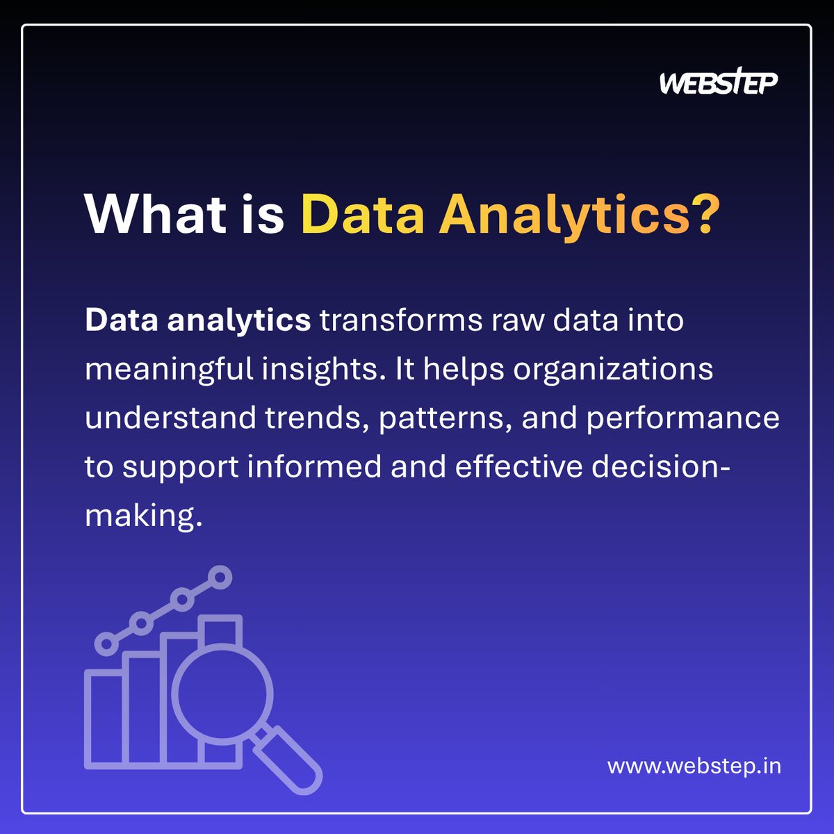websteptech's tweet photo. Data analytics drives smarter business decisions by uncovering trends, understanding customers, and optimizing operations. Leverage data-driven insights to reduce uncertainty and achieve sustainable growth. 
#DataAnalytics #BusinessStrategy #WEBSTEP https://t.co/dA37ECZrzn
