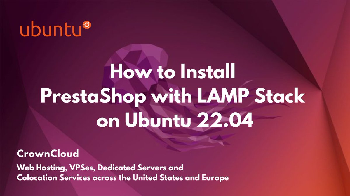 crownclouds's tweet image. Learn how to install PrestaShop with the LAMP stack (Linux, Apache, MySQL, PHP) on Ubuntu 22.04 with this step-by-step guide.

Set up your own eCommerce store quickly &amp;amp; securely.

wiki.crowncloud.net/?How_to_Instal…

#PrestaShop #LAMP #Ubuntu #Linux #eCommerce #WebHosting