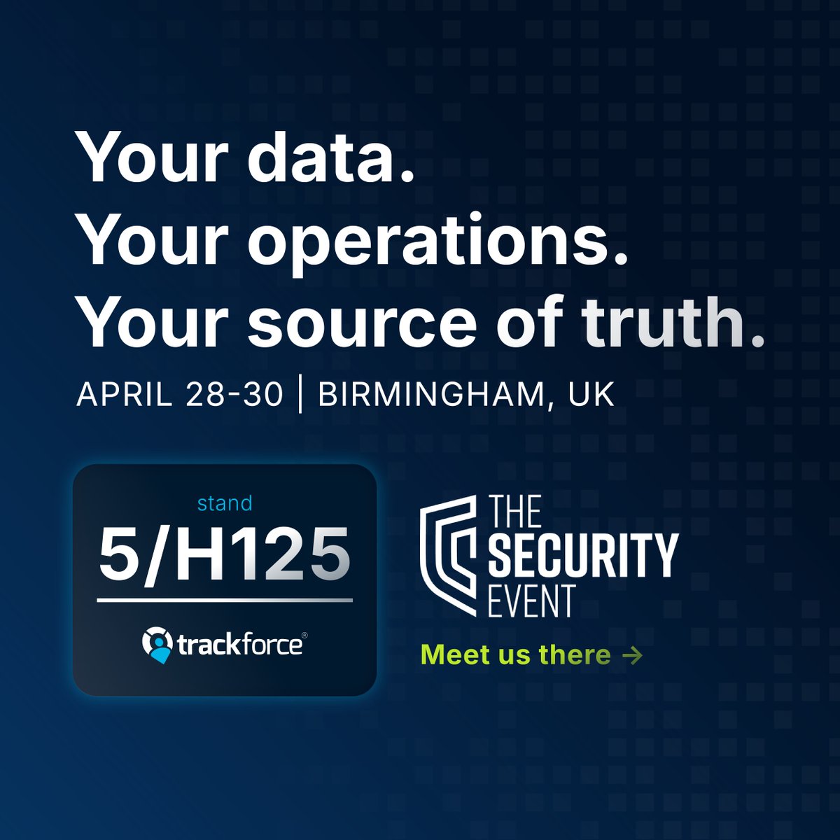 trackforce_'s tweet photo. 🚨 One week until The Security Event

Security leaders want:
Visibility. Consistency. Control.

Not more tools.

📍 Stand 5/H125
👉 https://t.co/uLFOBLzlTL

#TheSecurityEvent #Trackforce https://t.co/a6LcnIEGyJ