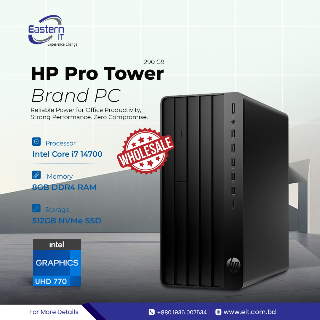 easternitbd's tweet image. 🔥HP Pro Tower 290 G9 on Wholesale LIVE!
          ✔ Intel Core i7-14700 Processor
          ✔ 8GB RAM
          ✔ 512GB SSD
       
👉 Secure your stock now!
📞 +𝟖𝟖𝟎 𝟏𝟗𝟑𝟔 𝟎𝟎𝟕𝟓𝟑𝟒
🔗eit.com.bd/hp-pro-tower-2…
 #EasternIT #Wholesale #HP