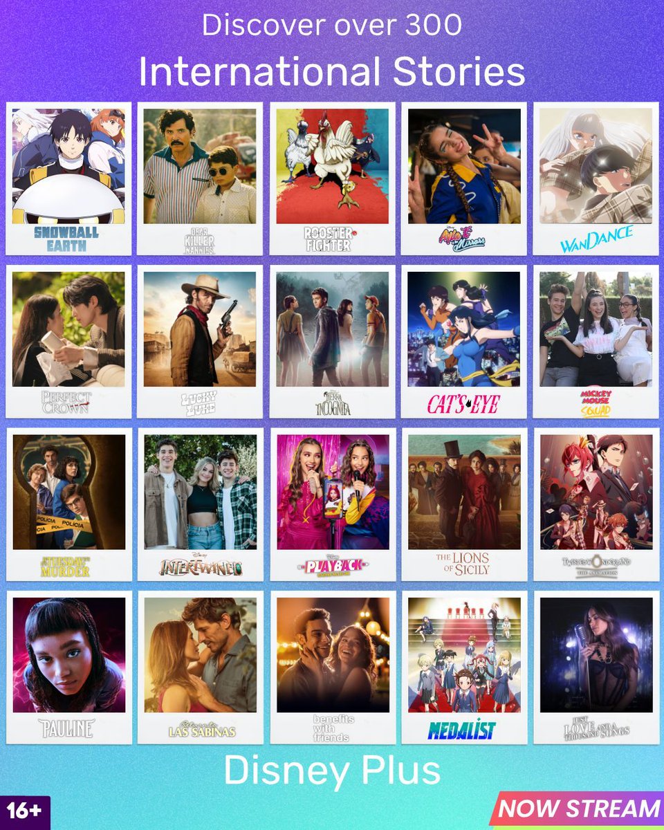Discover a world of stories with over 300 International titles with #DisneyPlus. 🤩

What story will you discover? 🤔

Will it have betrayal?
Will it have romance?
Will it have music?

A world of stories awaits you; all you need to do is explore and find your next hidden gem.