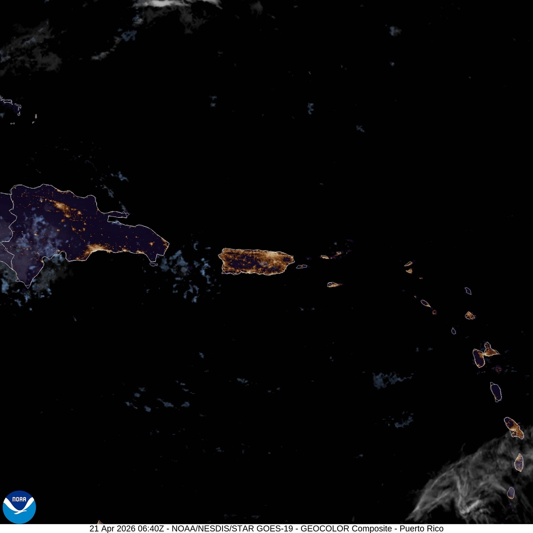 VegaBajaWx's tweet image. Imagen de satélite April 21, 2026 at 03:00AM #PuertoRico #weather