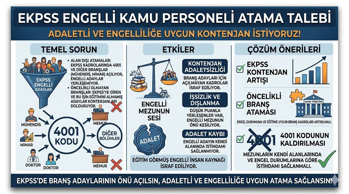 iceridekikapi's tweet photo. @TC_icisleri @rtukkurumsal Sayın bakanım kamuya engelli personel alımının artışını ve nitelik öneminin artmasını talep ediyoruz. https://t.co/RrGALrw70M
