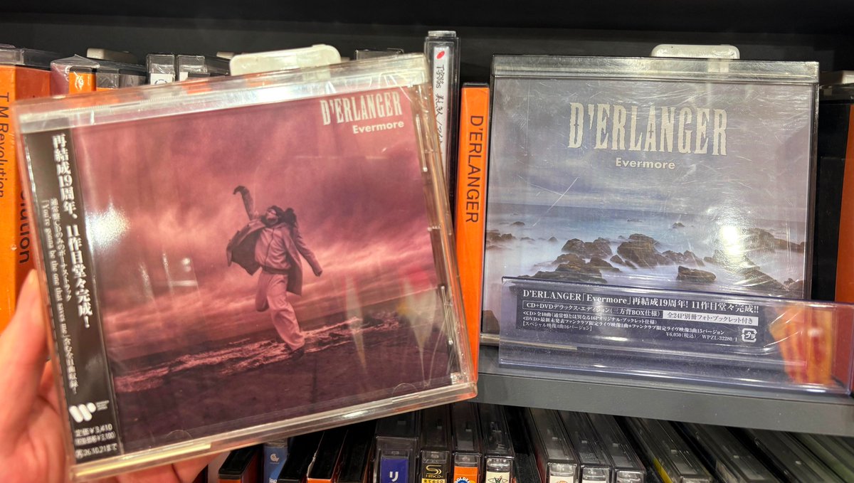 TOWER_ArYao's tweet photo. 【#DERLANGER】
再結成より19年、再結成記念日に堂々発売🌟
約2年7か月ぶり11枚目となるオリジナル・アルバム
💿D'ERLANGER『Evermore』入荷いたしました💿
🔗https://t.co/K8U37Qrw4j
#CD入荷情報 #フラゲ日 https://t.co/uD69MqrFd1