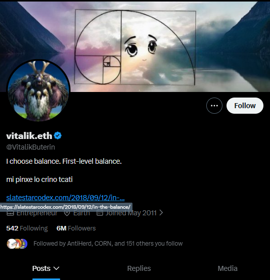 Just found anold ETH coin sitting at ~$5k mcap called $Balance (In The Balance)

Thought it was random… it’s not.

It’s based on a fable <a href="/VitalikButerin/">vitalik.eth</a>  has literally kept in his bio for years:
 slatestarcodex.com/2018/09/12/in-…

Story about Order, Chaos, Excess… and choosing balance