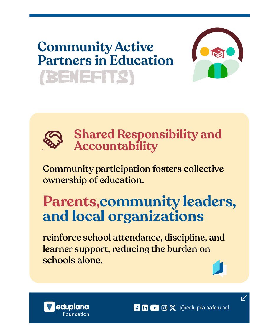 eduplanafound's tweet photo. Education cannot be left alone to school officials alone. It takes the collective of leaders, parents effort to build an effective learning environment for students to succeed.

#RepYourCommunity
#SupportEducation https://t.co/hOoG9plRuo
