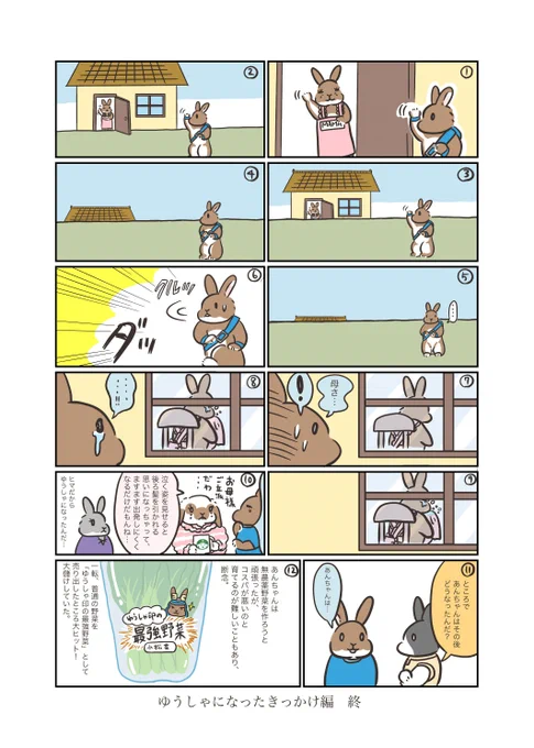 うさぎアドベンチャー
第204話 ゆうしゃになったきっかけ 終

有志によるうさぎアドベンチャーファンサイト↓
https://t.co/bzIuUfR0X8

うさぎアドベンチャーLINEスタンプ販売中↓
https://t.co/fr08VFd3Jl

うさぎアドベンチャーグッズ販売中↓
minne→https://t.co/fWtMoaur25 