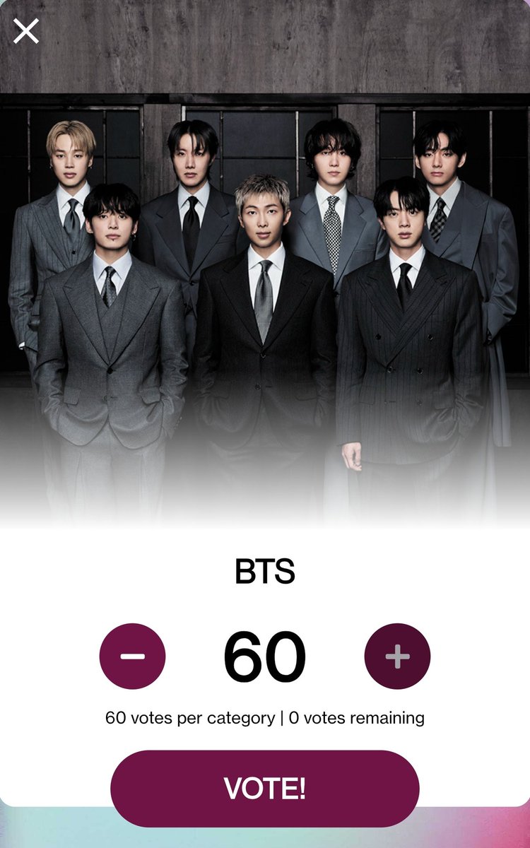Army_Connect's tweet photo. ARMY 📢

Turbo Voting for AMAs has officially started‼️ All votes will be DOUBLED for the next 24 hours.

Use ALL accounts you have (emails, FB, IG) to vote for BTS today 🗳️!

Don't forget our competitors' votes are also doubled. CAST YOUR VOTES NOW. 

https://t.co/QSIMgHAwMT https://t.co/ZDhi3xtl7k