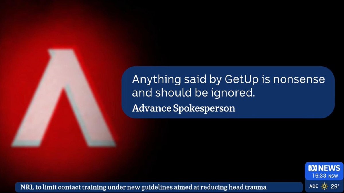 FairAusADV's tweet photo. The ABC asked us for comment on @GetUp In case you were wondering. https://t.co/inBOQcujzs