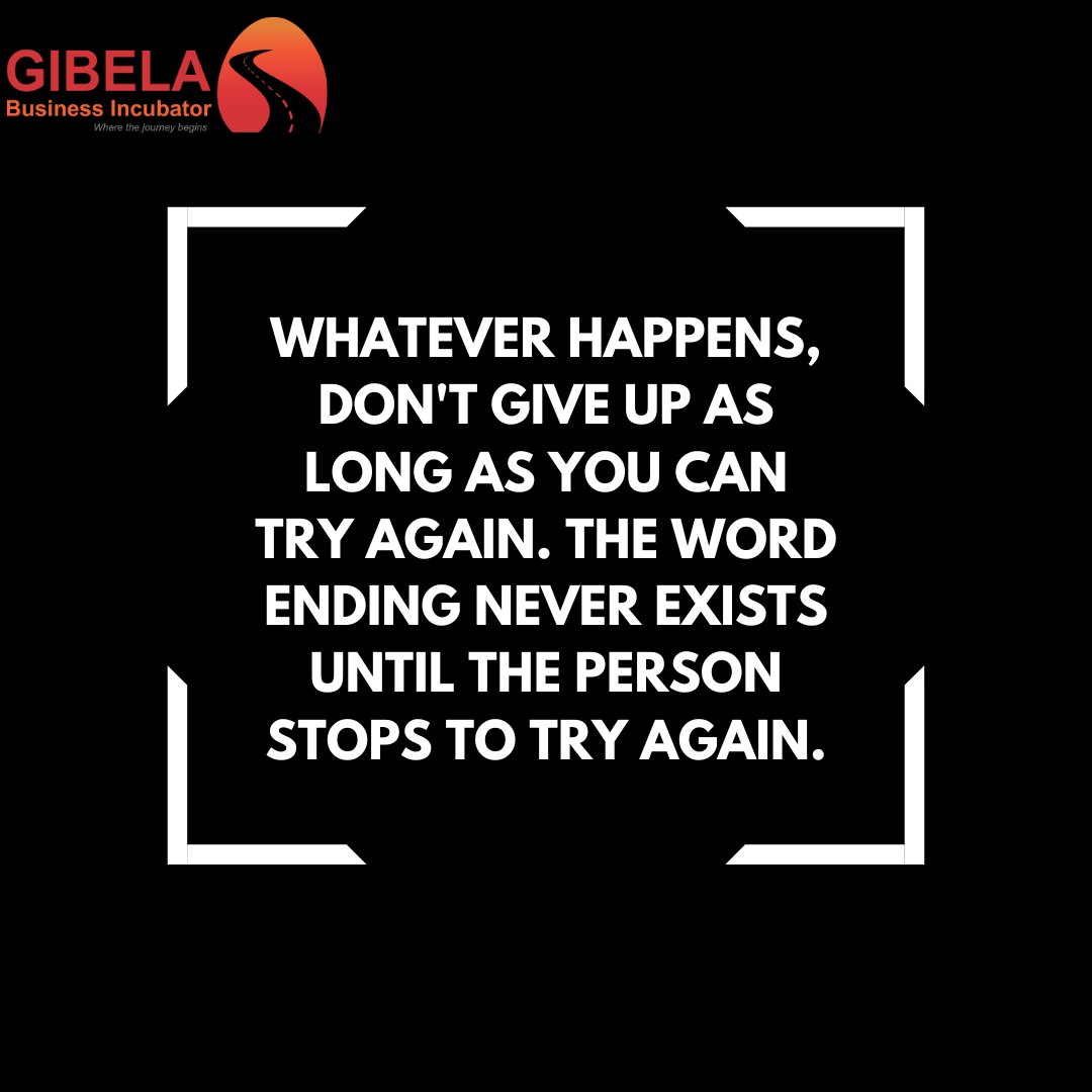 BusinessGibela's tweet image. Don’t give up. As long as you can try again, it’s not the end. The only real ending is when you stop.

#KeepGoing #Motivation #Resilience