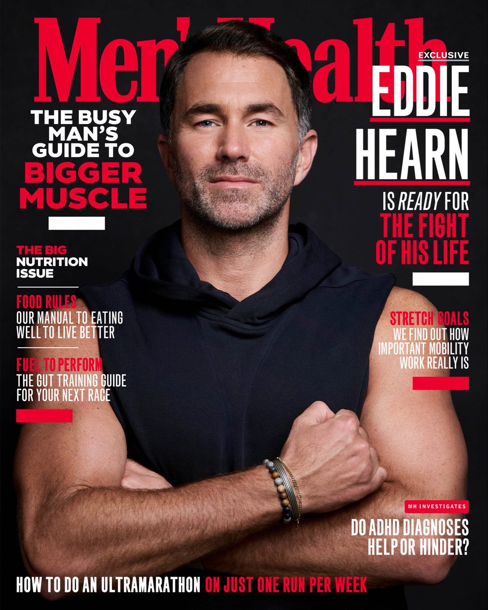 MensHealthUK's tweet photo. @EddieHearn is back for round two.

The boxing promoter returns stronger, leaner and with a new focus. 

After years of stress, travel and late nights, the 46-year-old has turned his attention to the one thing he can’t afford to lose: his health.

https://t.co/zVbhpySkIx https://t.co/XQ8VSFu9bu
