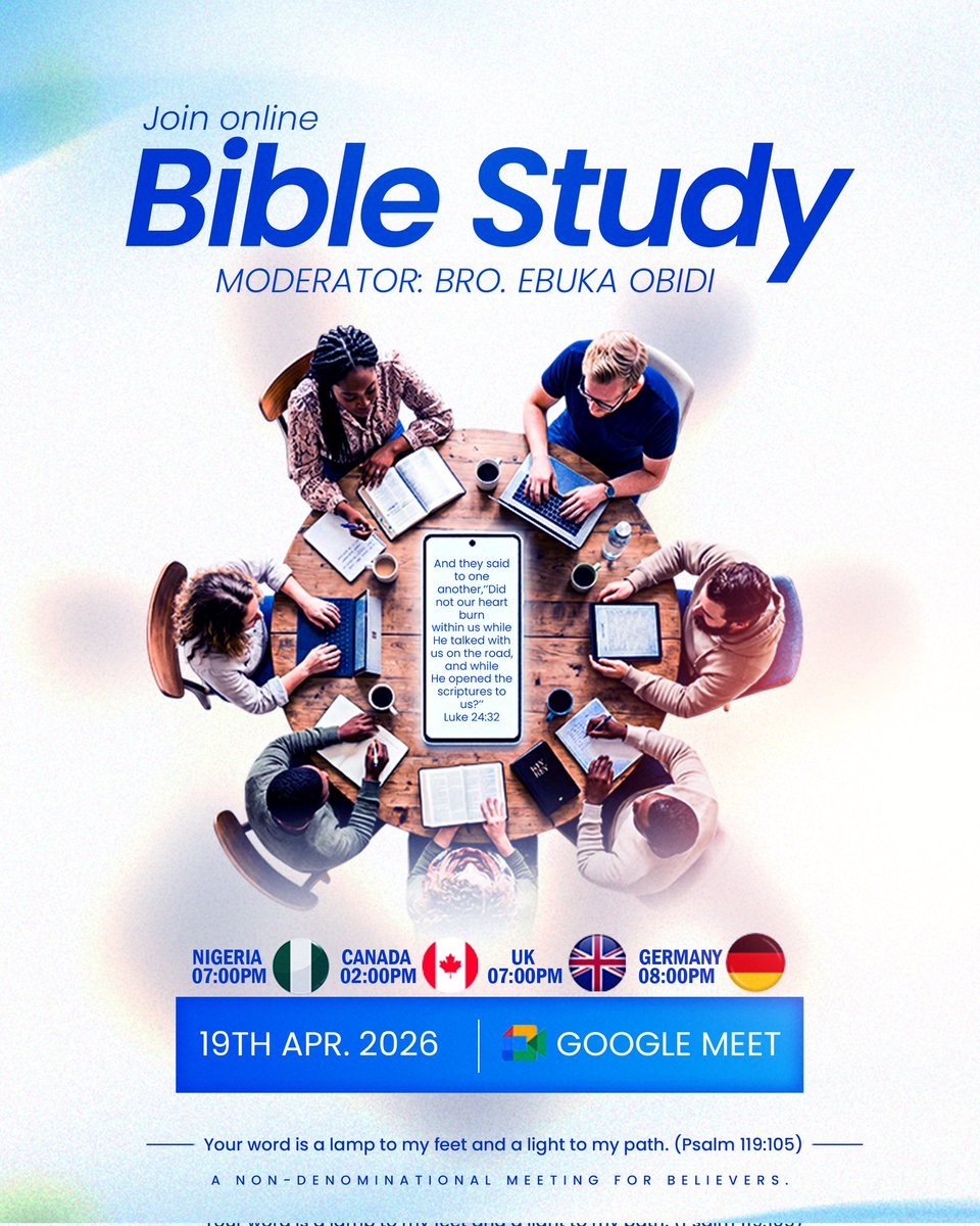 Precious_obidi's tweet image. DESIGN BREAKDOWN ✨️💻

This concept blends physical Bible study with digital interaction using phones and laptops to reflect an online gathering.

A top-view composition enhances inclusiveness, while bold typography and a clean layout ensure clarity.

#design #photoshop #media