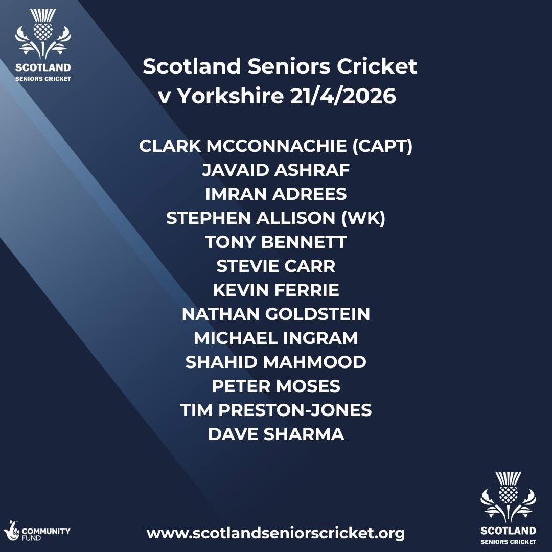 scotsencricket's tweet photo. Its GAME DAY !!!!!, with the Scotland Seniors Cricket season beginning for our Over 60's with three friendly matches in the  North of England, facing first today at Skipton Cricket Club, Yorkshire 60's.
Squad features some new caps, be great to see you there to cheer the team on! https://t.co/Znh17cWaiv