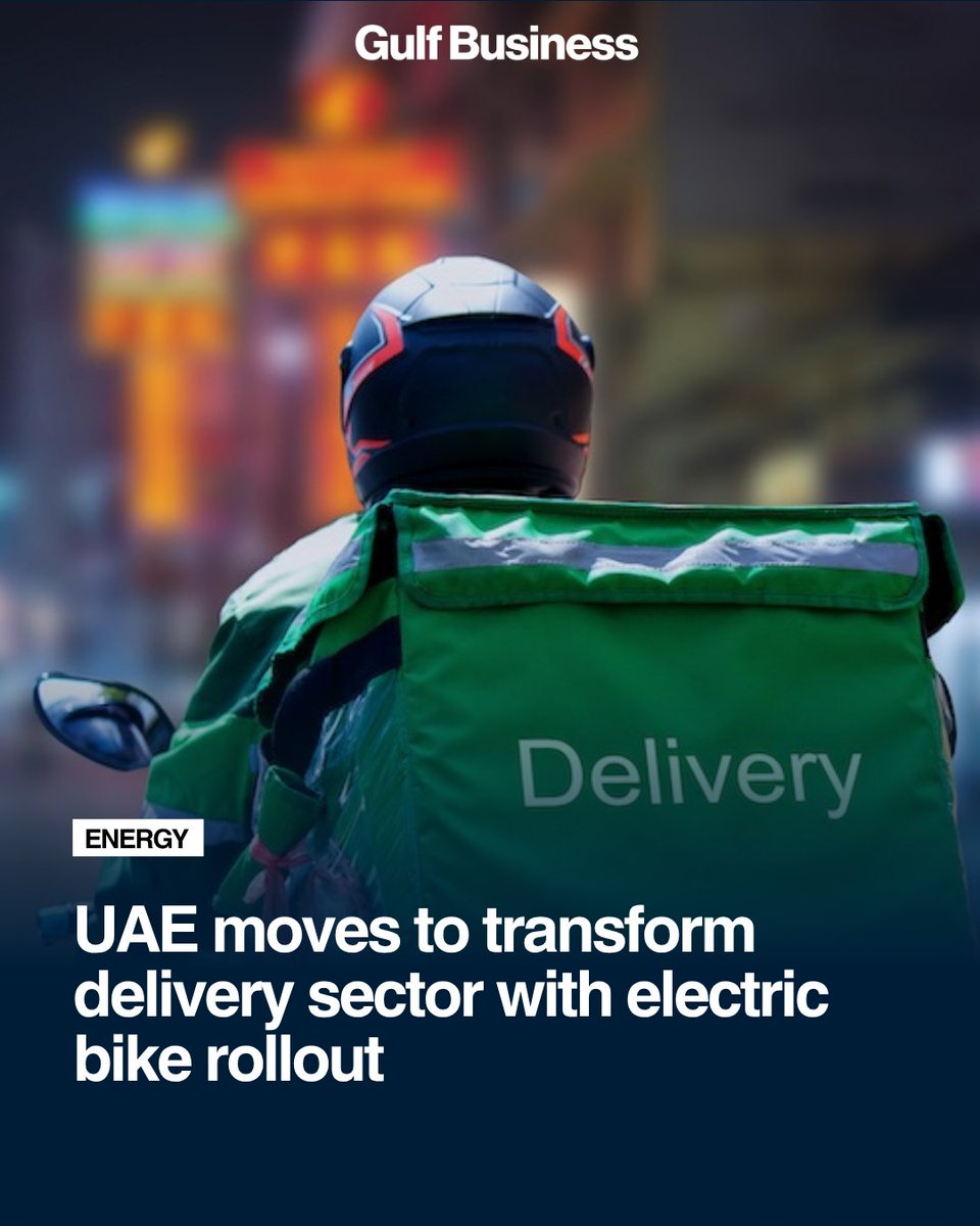 GulfBusiness's tweet image. Targeting the last-mile logistics sector, this initiative marks a significant step in reducing emissions

Full story: gulfbusiness.com/en/2026/energy…

#UAE #Logistics #ElectricBikes #Sustainability #GreenMobility #LastMileDelivery #CleanEnergy #Transportation #Innovation #NetZero