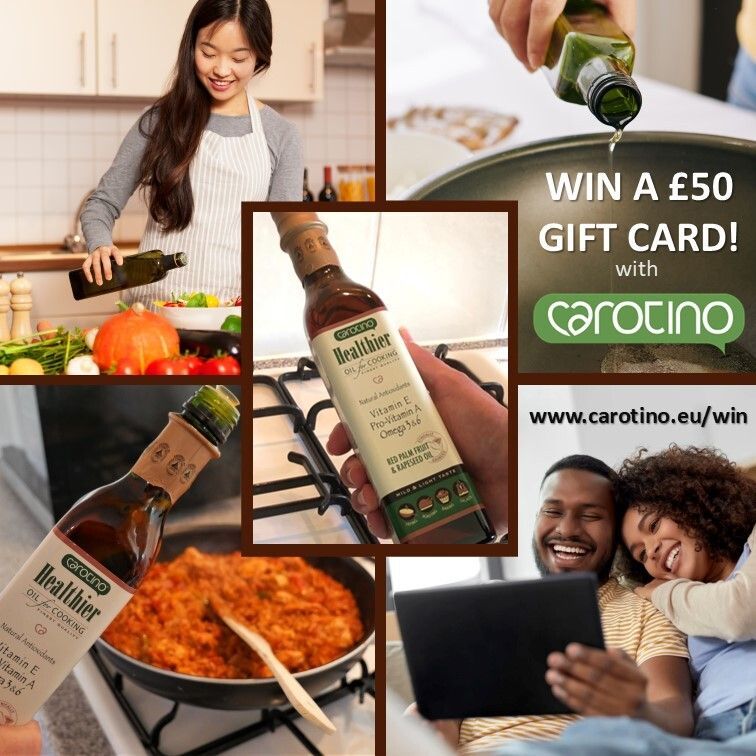 CarotinoOil's tweet image. Have you entered our latest #competition for the chance to #win a £50 Asda gift card with vitamin-rich Carotino Healthier Cooking Oil? Enter now to make sure you're #inittowinit carotino.eu/win #giveawayalert #Giveaway #competitiontime #prizedraw #prize