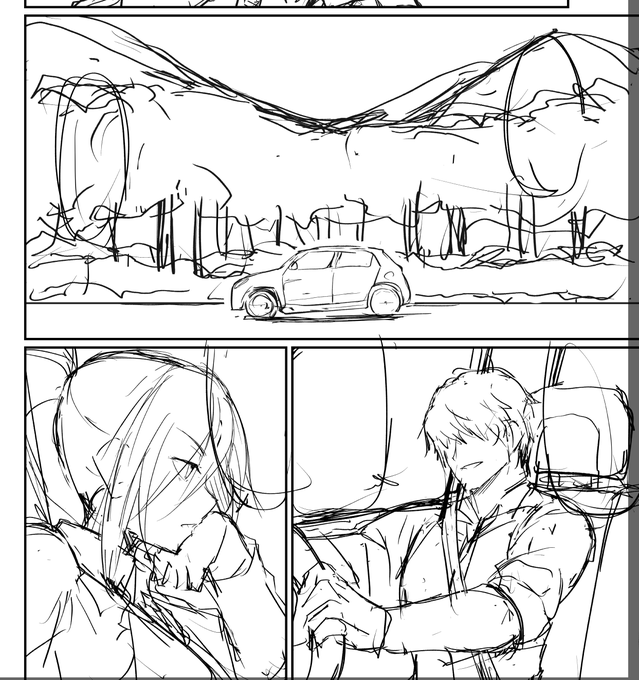 車内 山道 旅館 