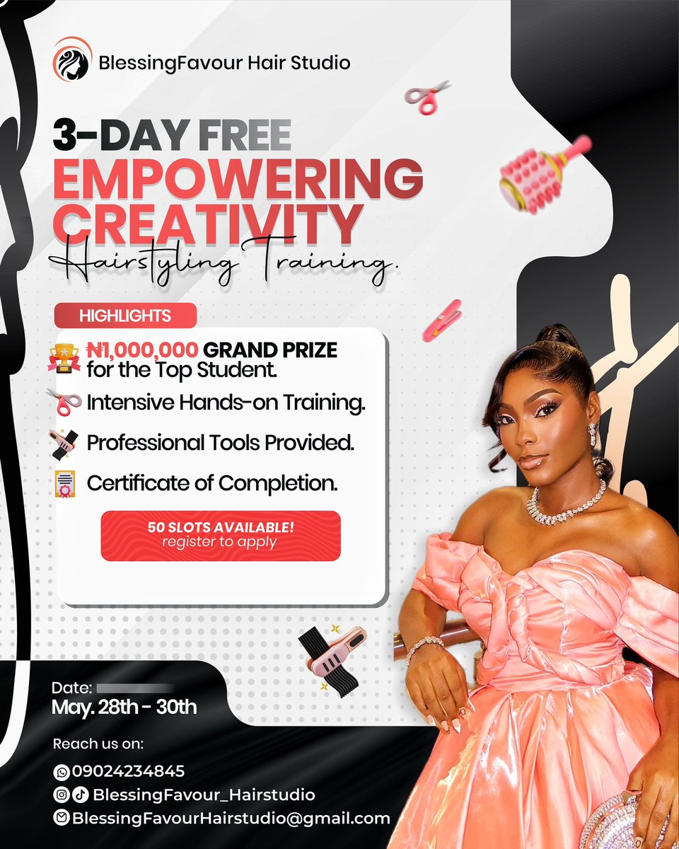 cypha_graphix's tweet image. Designed to empower. Crafted to stand out.
Your brand deserves this level of attention 🔥

#CreativeDesigner #DesignMatters
#HairStylist #HairBusiness #SalonBranding #HairTraining #HairEducation