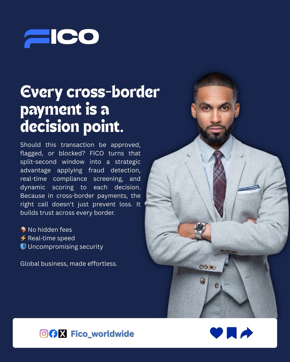 ficoworldwide's tweet image. Trusted across every border. No hidden fees. Real speed. Uncompromising security.

#GlobalFinance #CrossBorderPayments #FICO

CONTACT US: 
📞0906 200 0704
📱:@fico.ng
📱:@fico.ng
