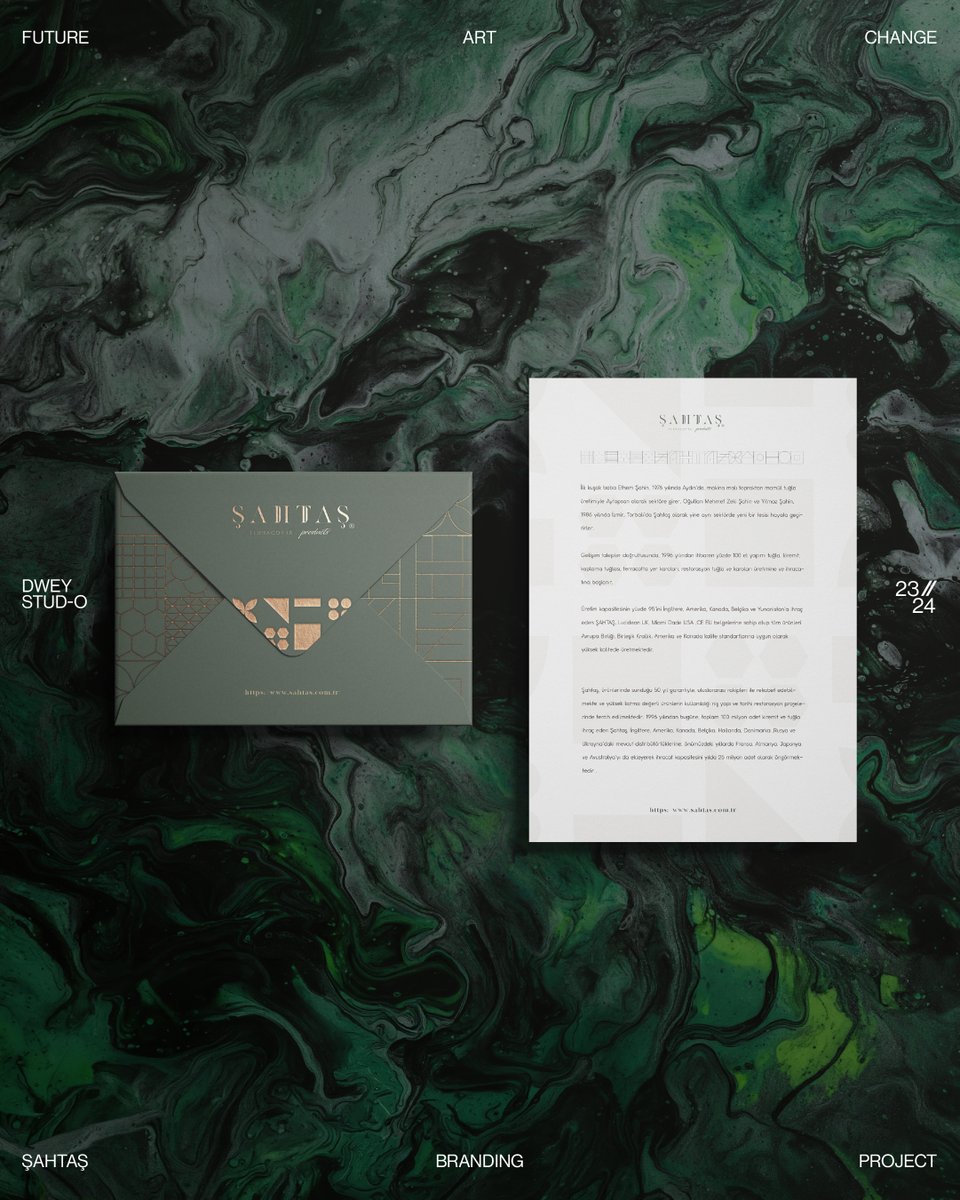 dweystudio's tweet image. For Şahtaş Terracota, we developed a corporate identity rooted in the brand’s production approach and material character.

#3d #brandidentity #terracota