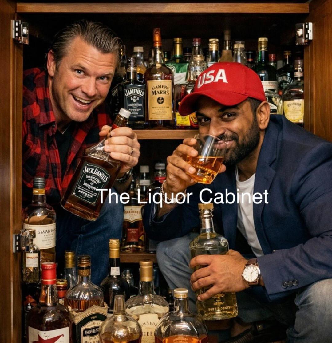 KathyLette's tweet image. Captures the spirit of our times...Ironic, considering how both blokes "bottle out" of confronting Trump on any of his insane decisions. #ImpeachTrump #IranWar‌