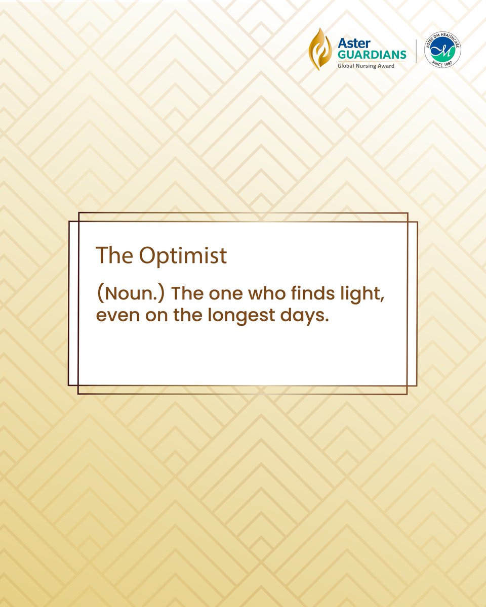 AsterGuardians's tweet image. Some nurses carry a quiet positivity that lifts everyone around them. In difficult moments, they bring a sense of hope that makes things feel a little more manageable.
Tag a nurse whose outlook makes every shift brighter.

#NurseLife #NursesUnite #NursingExcellence