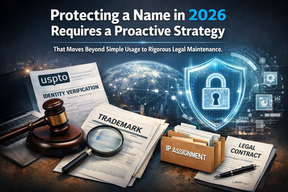 ArcticInvent's tweet photo. Jan 1, 2026: The rules for naming rights just changed.

New Nice Classifications and strict USPTO audits mean your personal brand is not a commercial asset without a 2026-compliant strategy.

Full blog —
https://t.co/YZk3MsuqR0

#TrademarkLaw  #IPStrategy https://t.co/7WVTo1Aawu