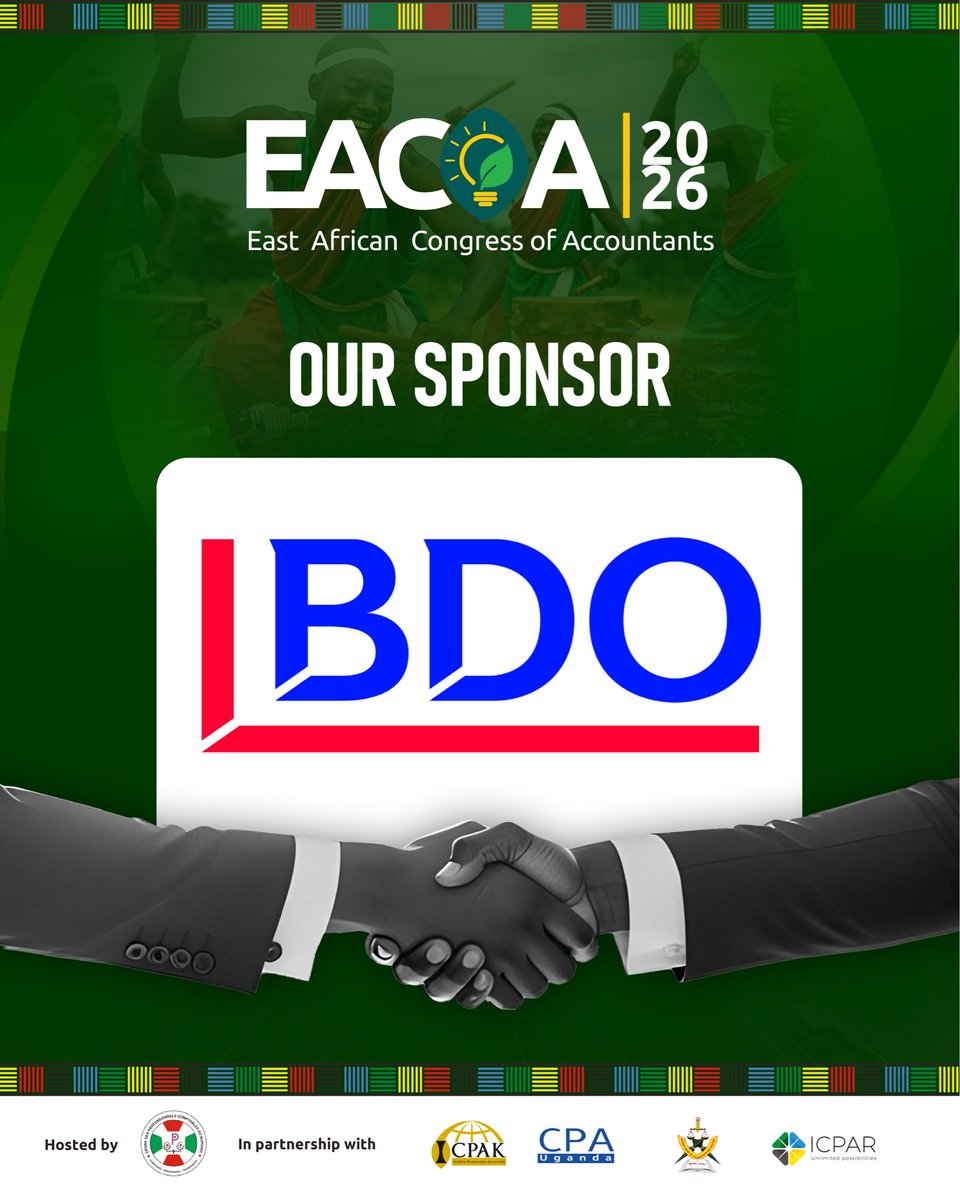 OPCBurundi's tweet photo. We are thrilled to celebrate other incredible partnerships driving the East African Congress of Accountants 2026. This landmark event wouldn't be possible without the unwavering support of our sponsors who share our vision for a transparent, innovative, and financially sound EAC. https://t.co/nnDe0Gc32Y