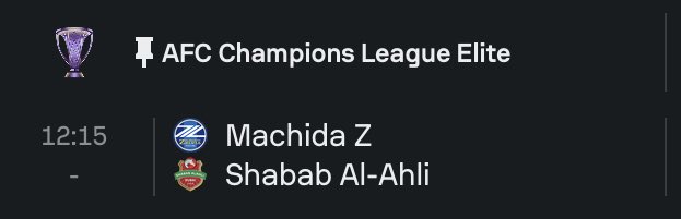 RenatoSosua's tweet image. #AFC Champions League Elite #SofaScore 
Today