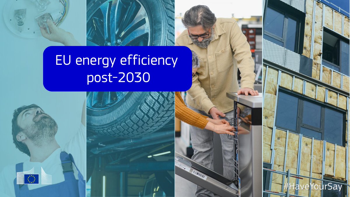 Energy4Europe's tweet image. #EnergyEfficiency is needed to deliver the EU’s energy and climate framework, energy savings, affordability and competitiveness⚡️

📣 #EUHaveYourSay on energy efficiency post-2030 - our open public consultation remains open until 12 June ⬇️

link.europa.eu/G8Qh4w