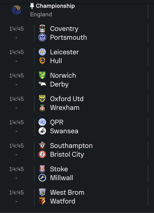RenatoSosua's tweet image. England #EFL-Championship  #SofaScore 
Today