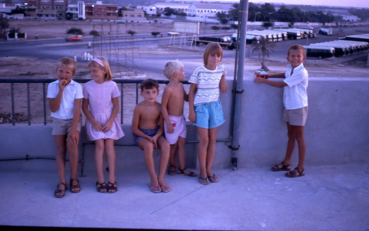 TheOldBahrain's tweet photo. 1967-1968 🇧🇭 
- “Outside the front of our block of flats”. 
- “View from behind our block of flats, the BAPCO bus station is behind from where this was taken”. 
- “Children that lived in our block of flats which was called Blackburn”.
Thanks to Karen Henderson for sharing. https://t.co/trVG7NHu34
