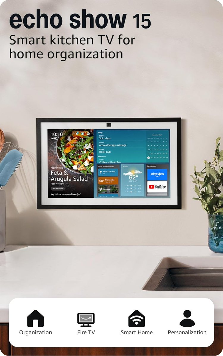 ScottyDeals's tweet image. Amazon Echo Show 15 (newest model), Full HD 15.6" kitchen hub for home organization, with built-in Fire TV and Alexa+ Early Access

🛒 amzn.to/4plyCeA

#amazon #deals #sale