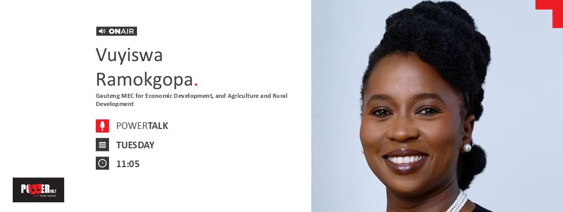 [📻] Join me this morning on <a href="/Powerfm987/">POWER 98.7</a> airwaves with, Mondli Makhanya, at 11:05, as I share insights on unlocking economic growth in Gauteng and building a more prosperous future for all.

#GrowingGautengTogether #NewLeadersAtWork #RiseInGovernment