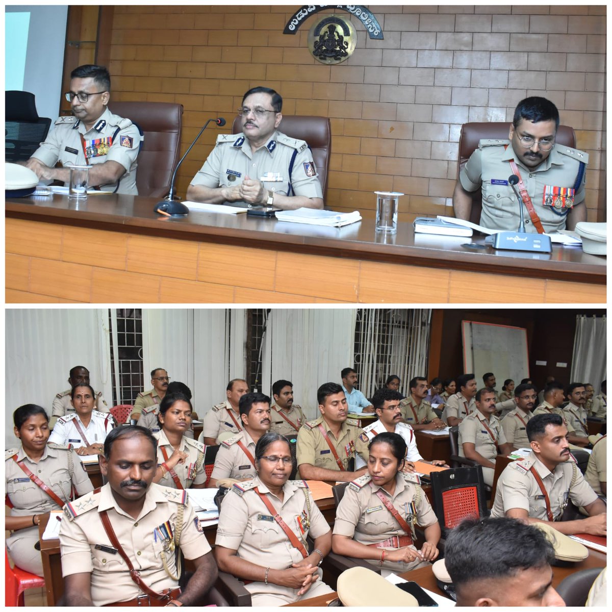 PoliceUdupi's tweet photo. ಕರ್ನಾಟಕ ರಾಜ್ಯ ಪೊಲೀಸ್ ಮಹಾ ನಿರ್ದೇಶಕರಾದ ಡಾಕ್ಟರ್. ಎಂ.ಎ ಸಲೀಂ ಐಪಿಎಸ್. ಸರ್ ರವರು ಉಡುಪಿ ಜಿಲ್ಲಾ ಪೊಲೀಸ್ ಕಚೇರಿಗೆ ಭೇಟಿ ನೀಡಿ, ಪರಿಶೀಲನೆ ನಡೆಸಿ, ಅಧಿಕಾರಿಗಳೊಂದಿಗೆ ಸಭೆ ನಡೆಸಿ ಸೂಕ್ತ ಸಲಹೆ ಸೂಚನೆಗಳನ್ನು ನೀಡಿರುತ್ತಾರೆ. @DgpKarnataka  @112Udupi @KarnatakaCops https://t.co/nE1DaZf0AA