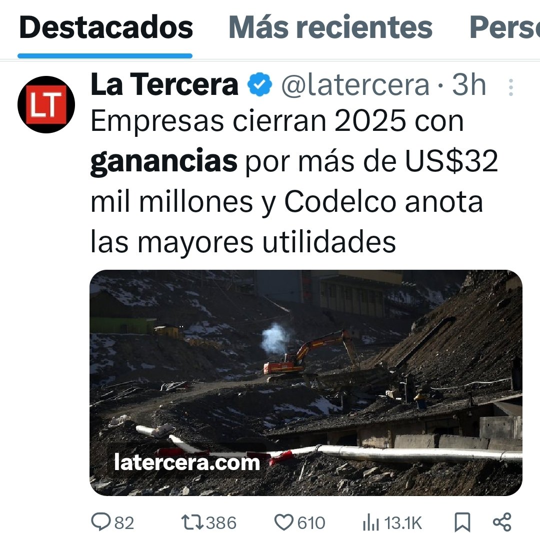 maquinarock2's tweet photo. @Cooperativa @turbisperonotu1 Ni Codelco ni Chile está en crisis, la están creando igual que Milei en Argentina 💪🤬🤬🤬 https://t.co/gyM2YLvirG
