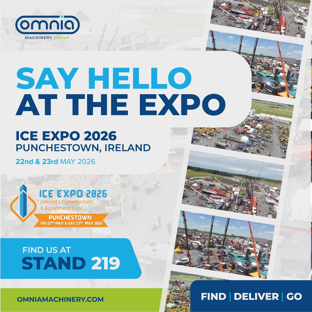 OmniaMachinery's tweet image. Join us at ICE Expo 2026 in Punchestown on 22nd–23rd May, discover how Omnia Machinery can help you find the right equipment.
📍 Stand 219

For more information contact us here👇🏼
📞 +44 (0)1642 134003
📧 sales@omniamachinery.com

#Omniamachinery #ICEExpo2026  #HeavyMachinery