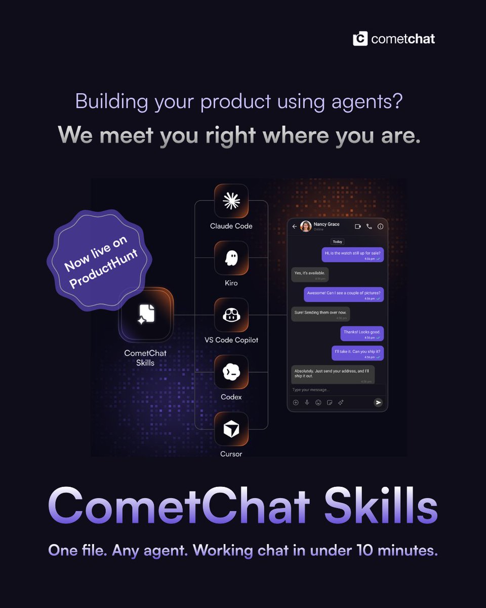 CometChat tweet media
